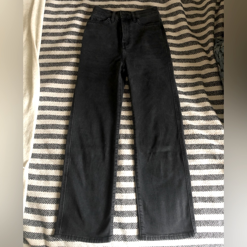 & Other Stories high rise wide leg cropped pant.